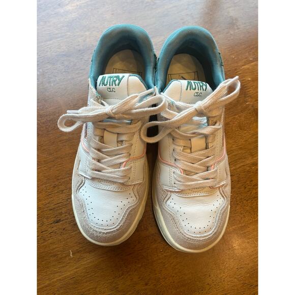 Autry CLC White/Green/Pink Womens SZ 37 Sneakers Great Condition - Picture 4 of 7